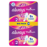 Always Platinum Long Sanitary Towels Wings Size 2   20 per pack GOODS M&S   