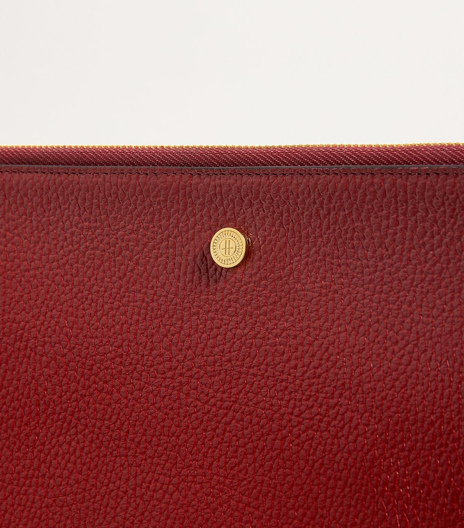 Harrods large pebbled leather pouch - British product