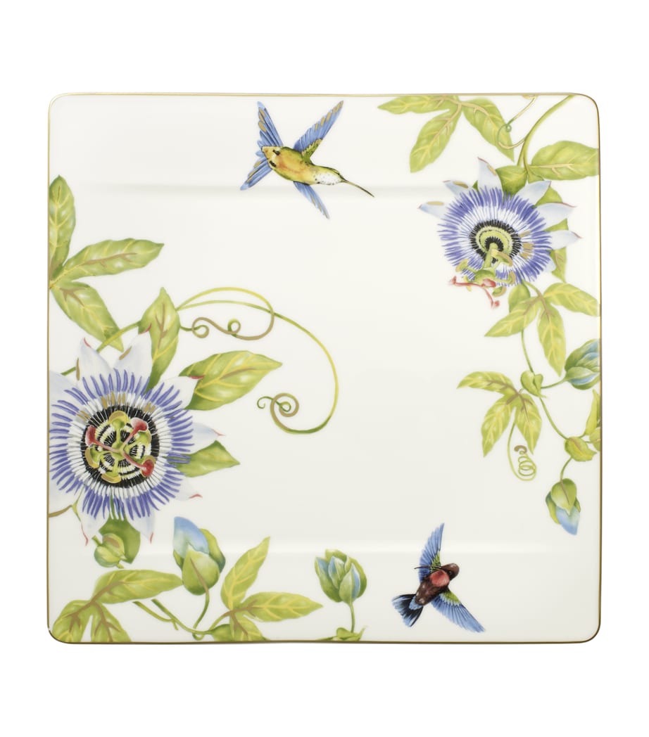 Villeroy & Boch buffet plate with floral and bird design, 35cm (British brand)