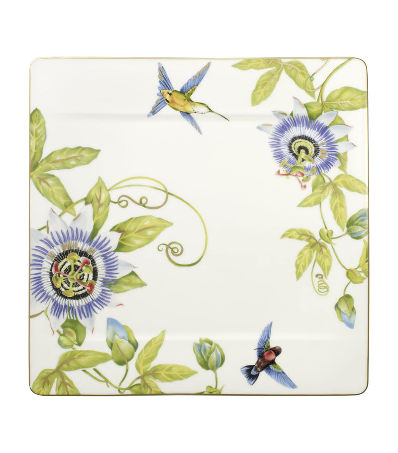 Villeroy & Boch buffet plate with floral and bird design, 35cm (British brand)