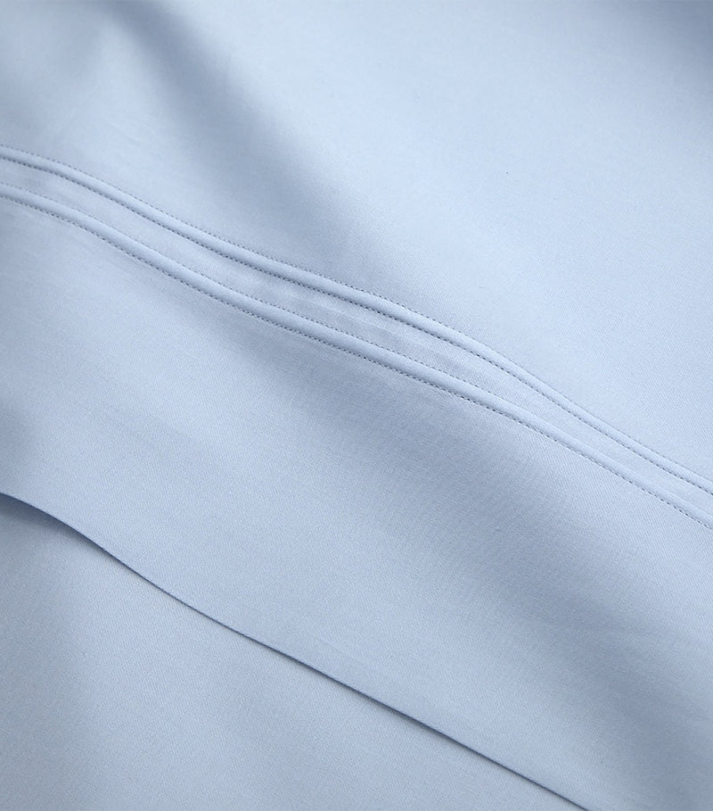 Yves Delorme Triomphe Celeste Double Flat Sheet 240cm x 295cm (British brand)
