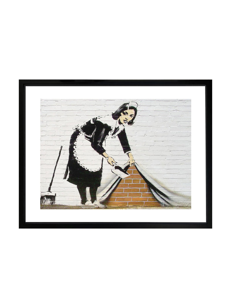Brookpace Lascelles Banksy graffiti framed wall art 21x17 inches, UK version