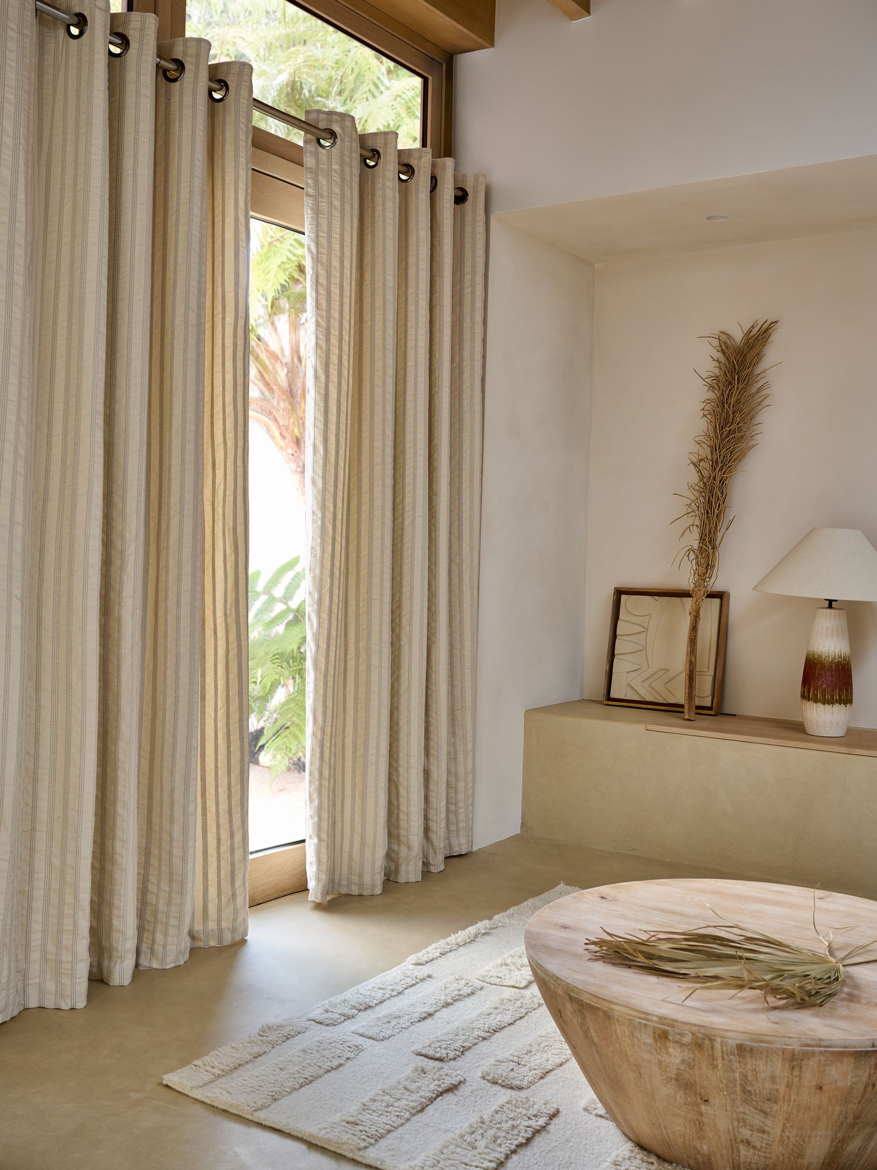 French Connection Zulu textured stripe eyelet curtain, imported from the UK