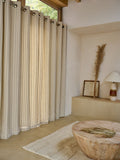 French Connection Zulu textured stripe eyelet curtain, imported from the UK