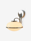 MADE.COM Chrome Piper wall light with soft glass globe, UK version