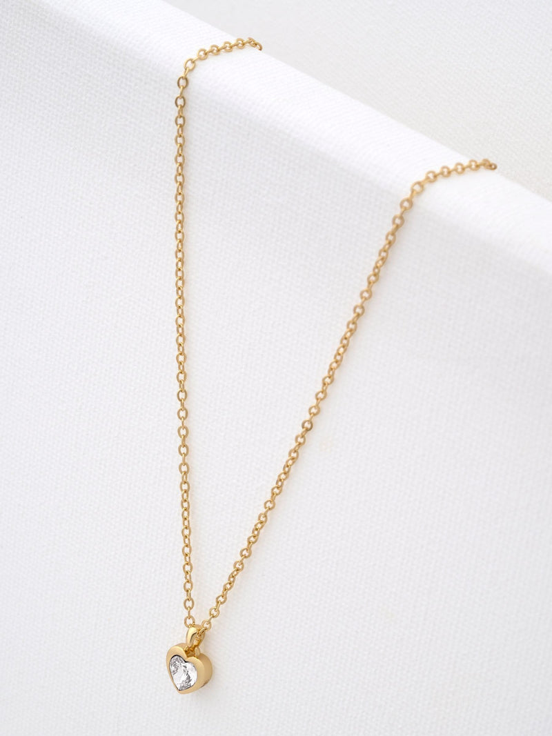 Ted Baker Rose Gold Tone HANNELA: Crystal Heart Pendant Necklace