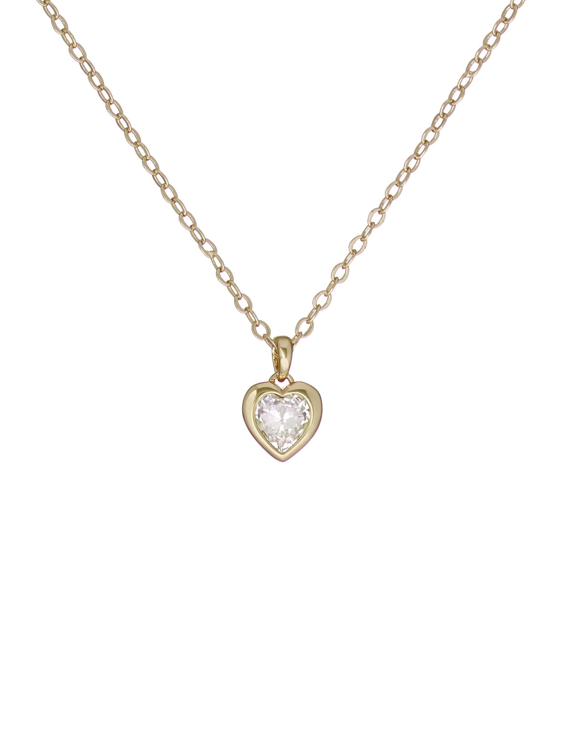 Ted Baker Rose Gold Tone HANNELA: Crystal Heart Pendant Necklace