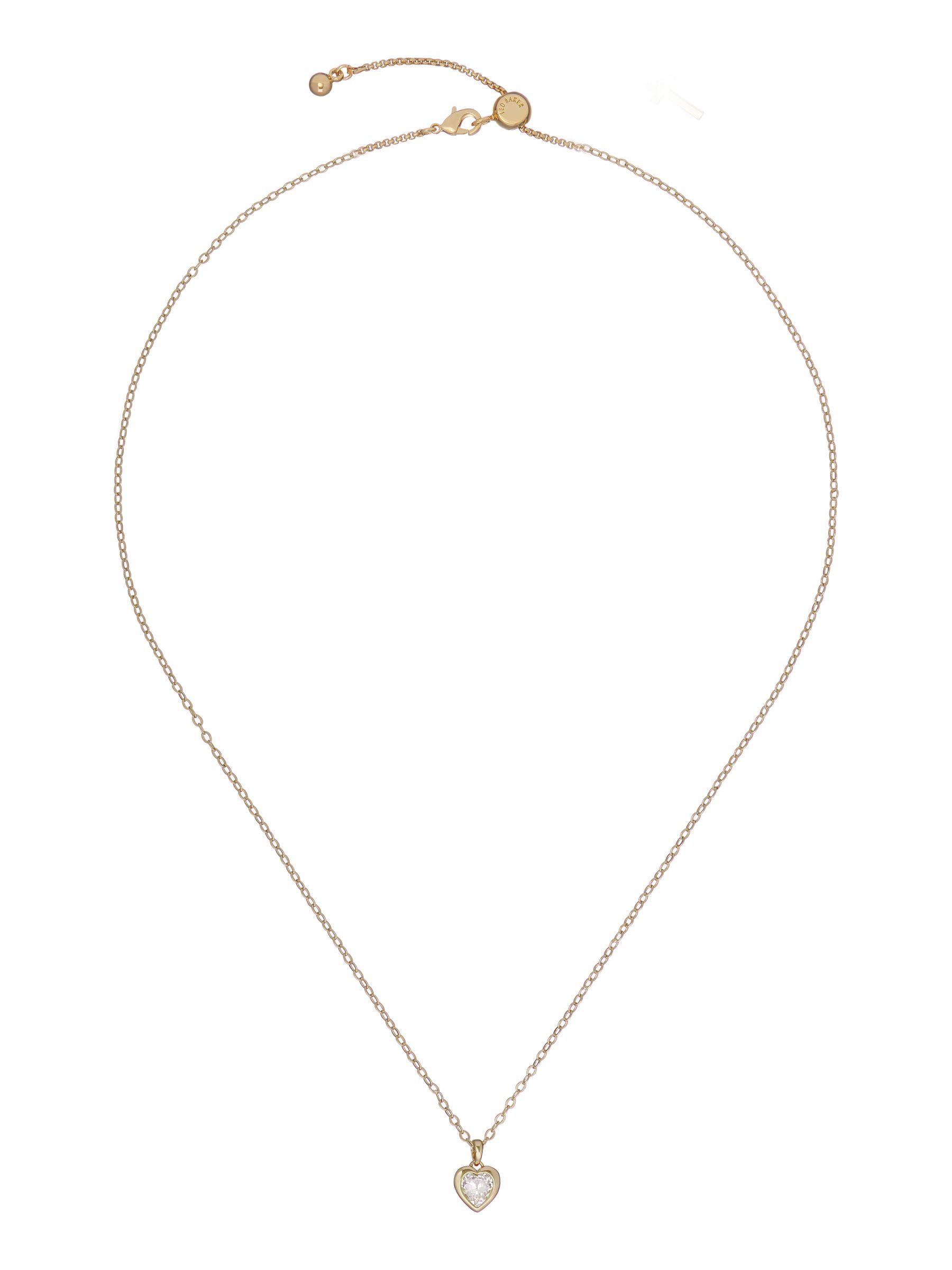 Ted Baker Rose Gold Tone HANNELA: Crystal Heart Pendant Necklace
