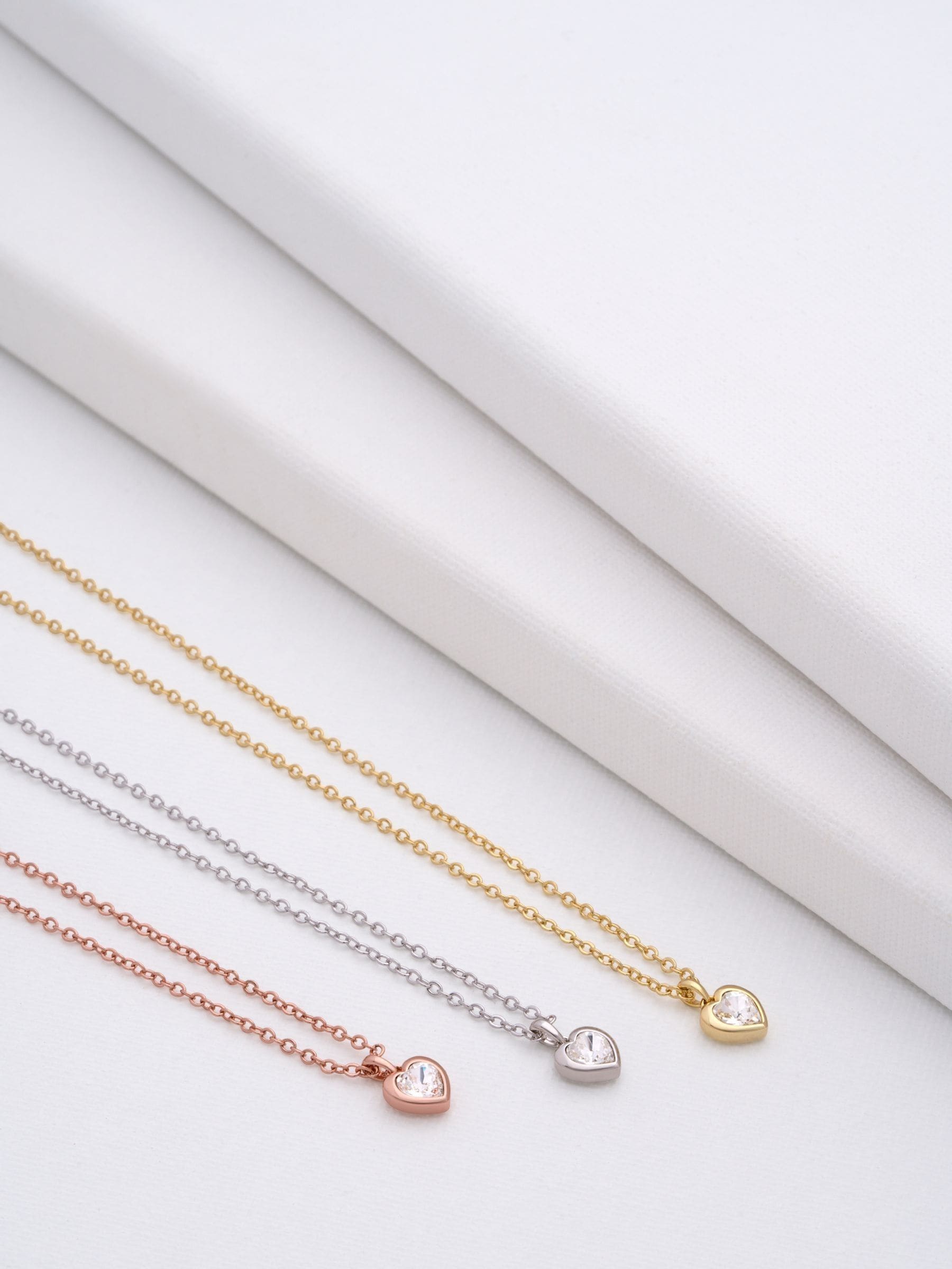 Ted Baker Rose Gold Tone HANNELA: Crystal Heart Pendant Necklace