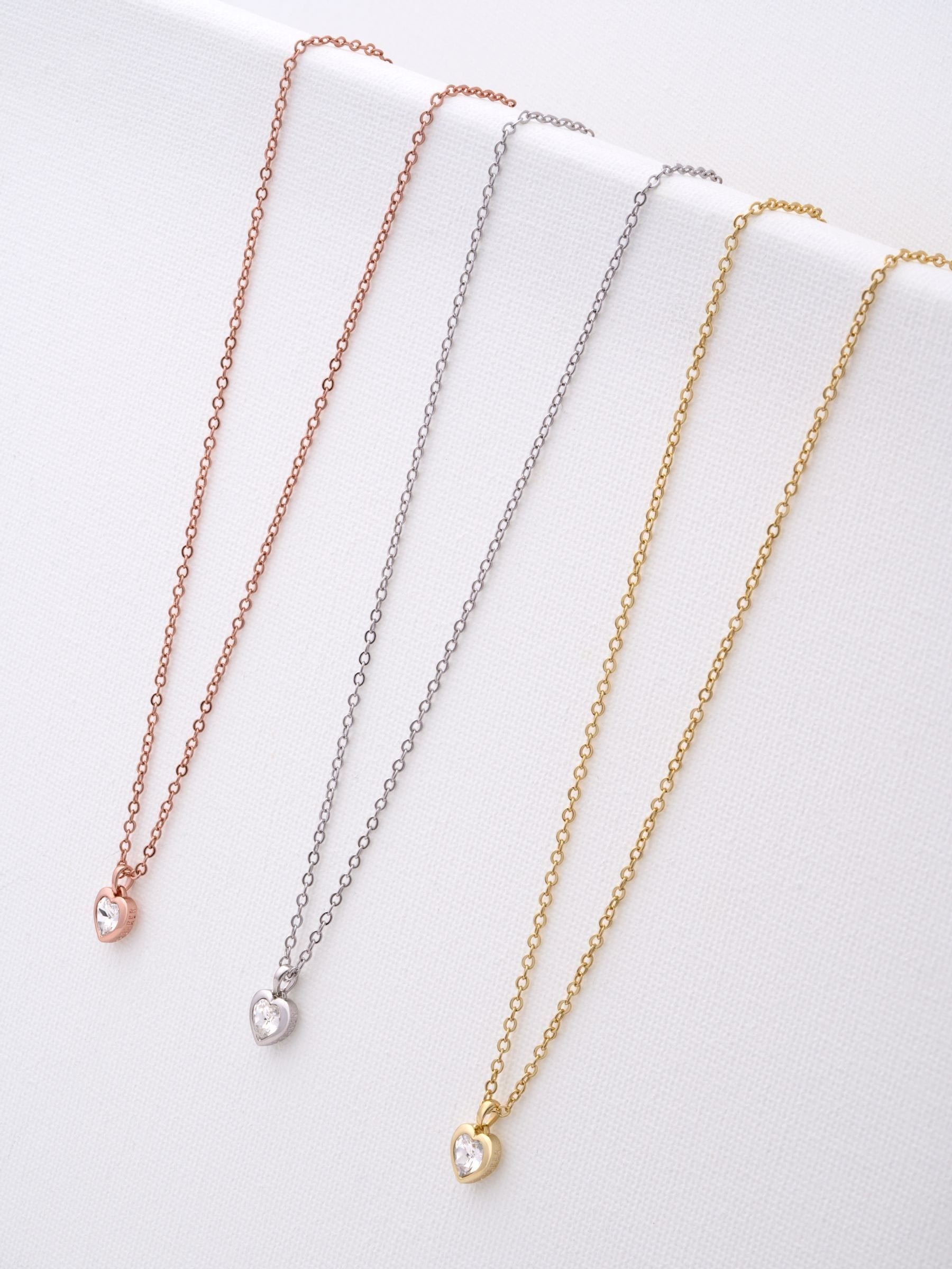 Ted Baker Rose Gold Tone HANNELA: Crystal Heart Pendant Necklace