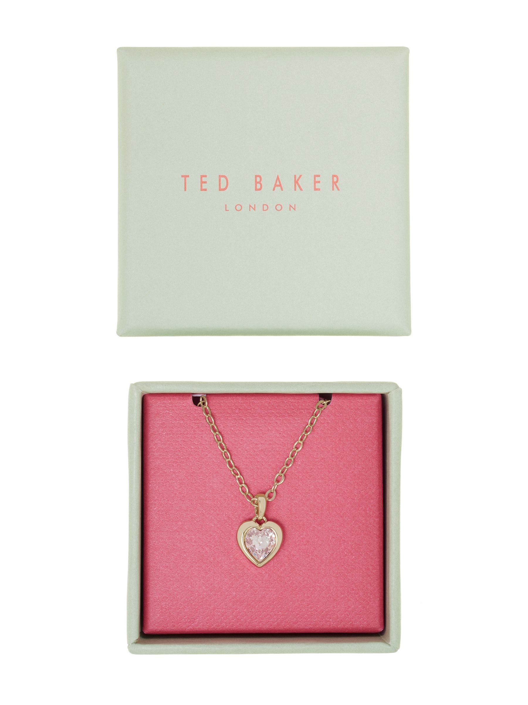 Ted Baker Rose Gold Tone HANNELA: Crystal Heart Pendant Necklace