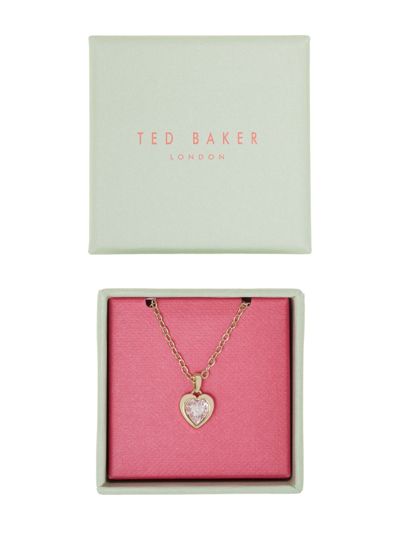 Ted Baker Rose Gold Tone HANNELA: Crystal Heart Pendant Necklace