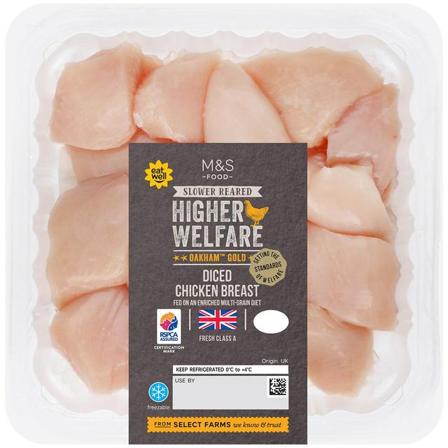 M&S Oakham Gold Diced Chicken Breast   350g GOODS M&S   