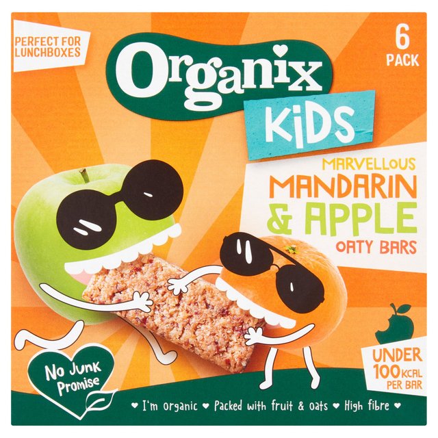 Organix KIDS Marvellous Mandarin & Apple Organic Oat Snack Bars Multi   6 x 23g GOODS M&S   