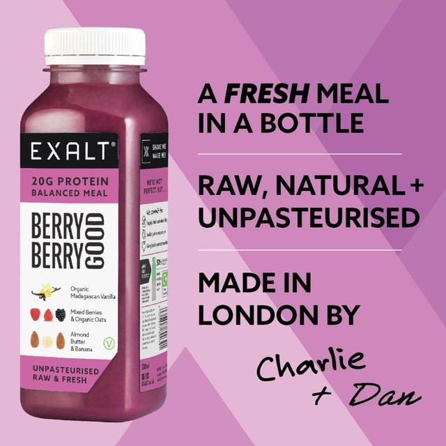 EXALT Berry Berry Good Fresh Vegan Protein Smoothie Berries & Vanilla    330ml GOODS M&S   