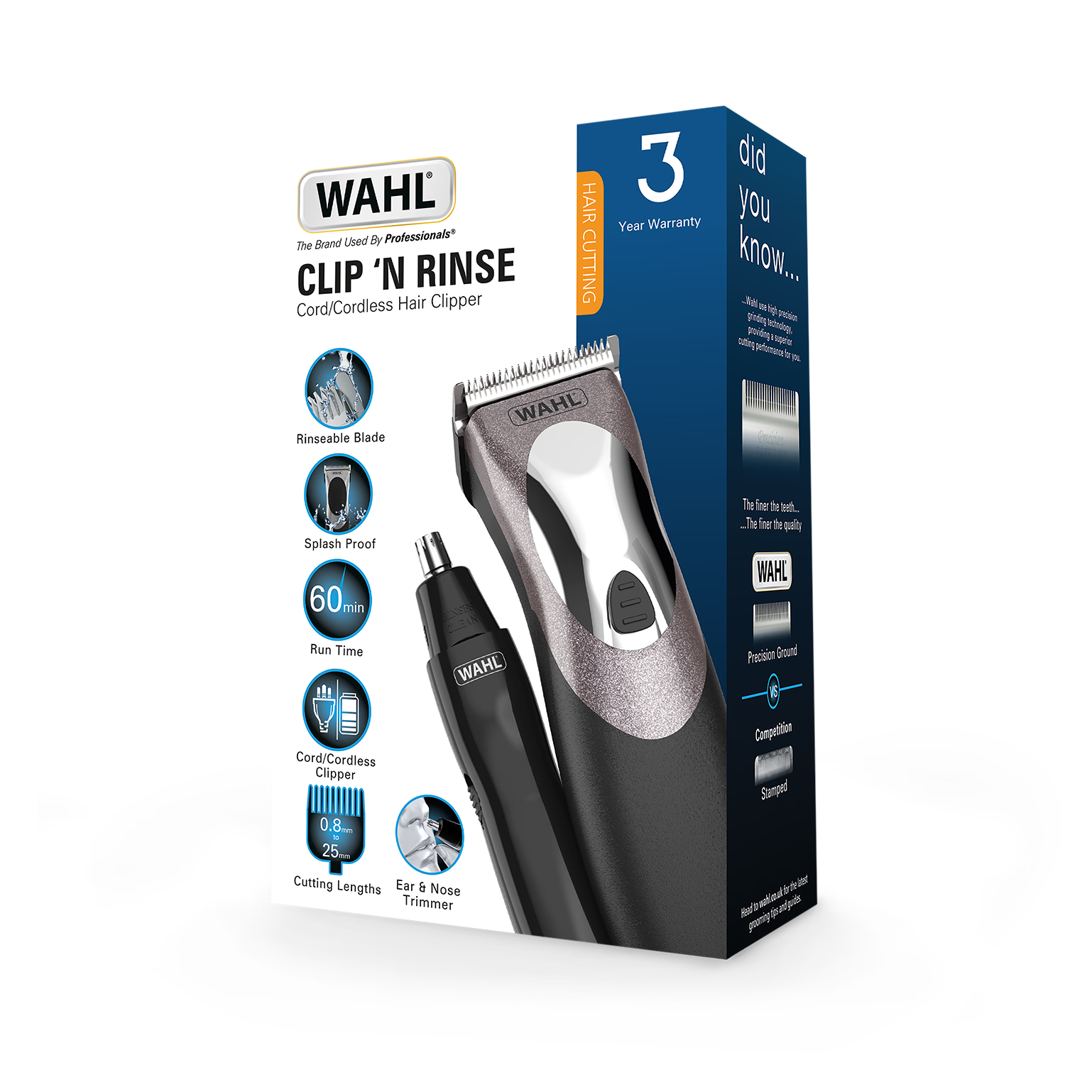 Wahl Clip N Rinse clipper and trimmer kit - British product