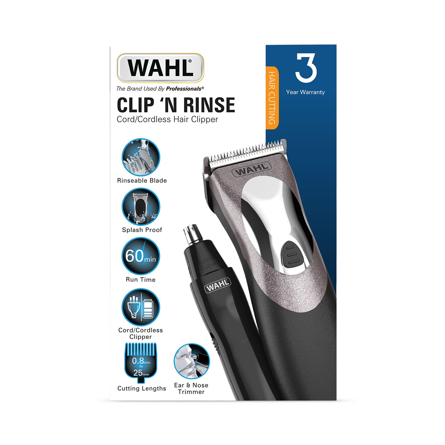 Wahl Clip N Rinse clipper and trimmer kit - British product