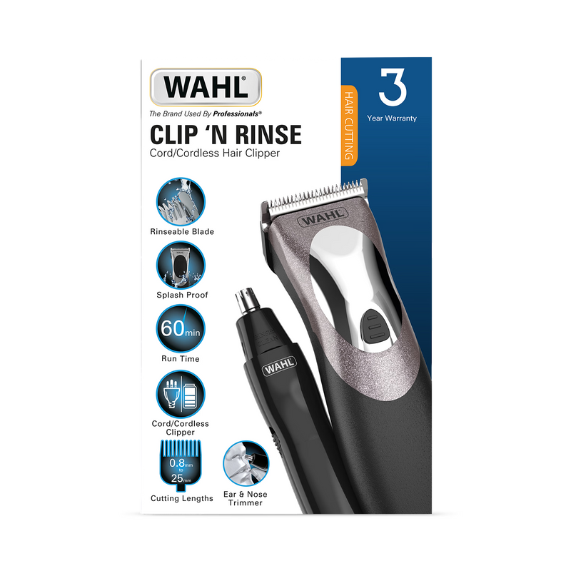 Wahl Clip N Rinse clipper and trimmer kit - British product