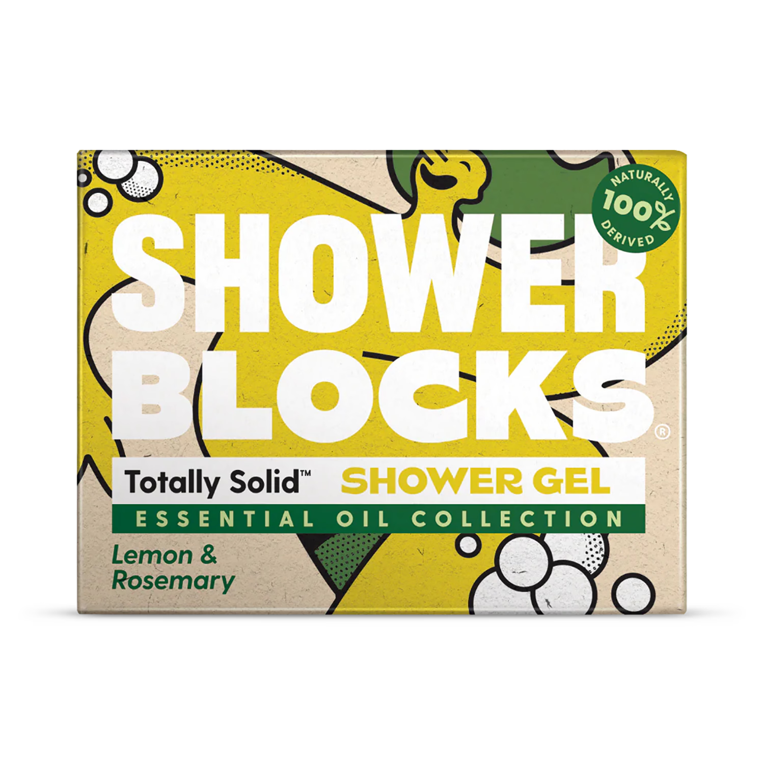 EO Range lemon rosemary shower block 100g, imported from the UK