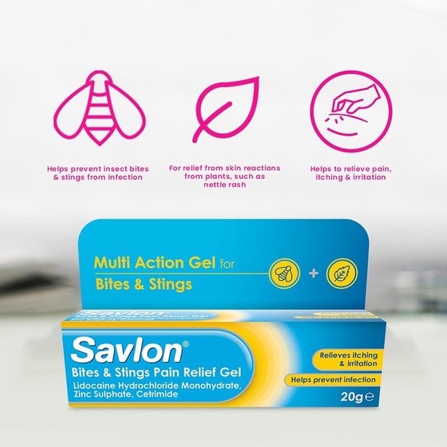 Savlon Bites & Stings Pain Relief Gel   20g GOODS M&S   