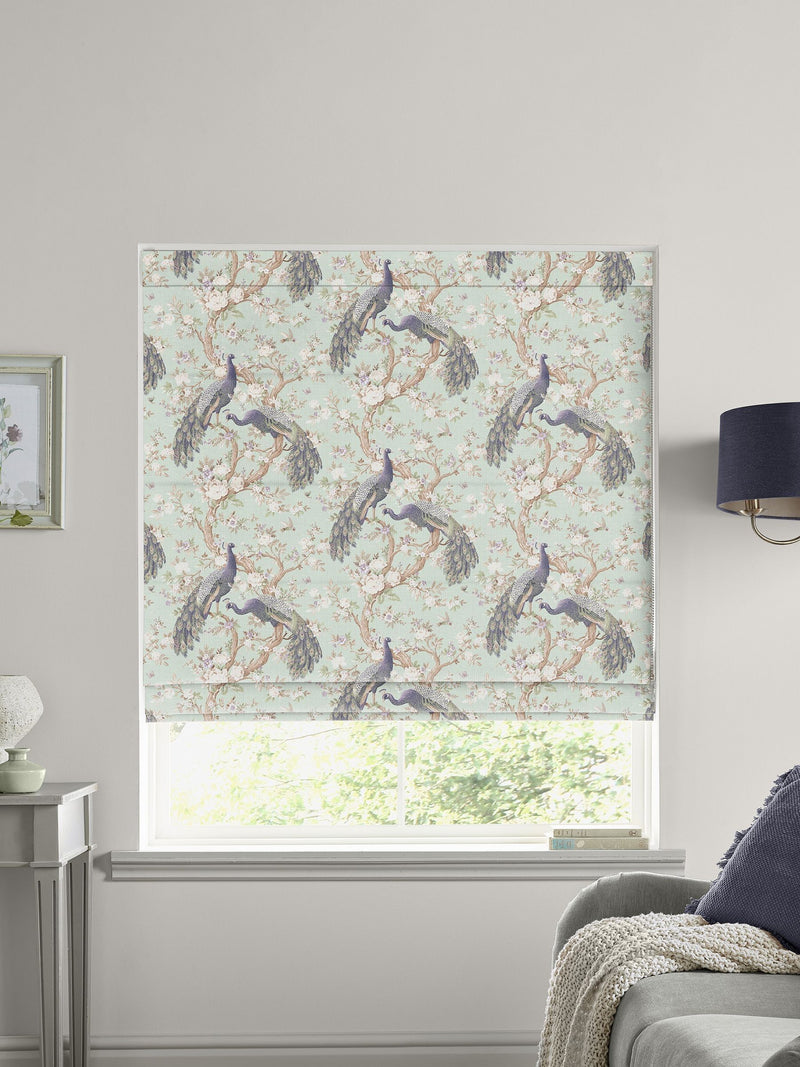 Laura Ashley Belvedere Römischer Vorhang Entenblau, importiert aus Großbritannien