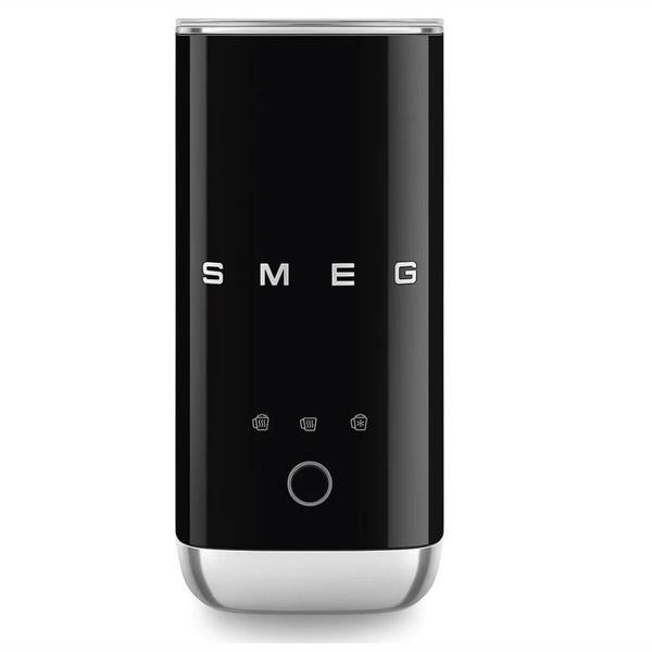 Smeg mini milk frother in black, imported from the UK