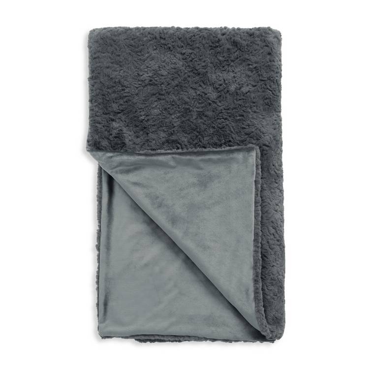 Habitat faux fur throw charcoal 150x200cm, imported from the UK