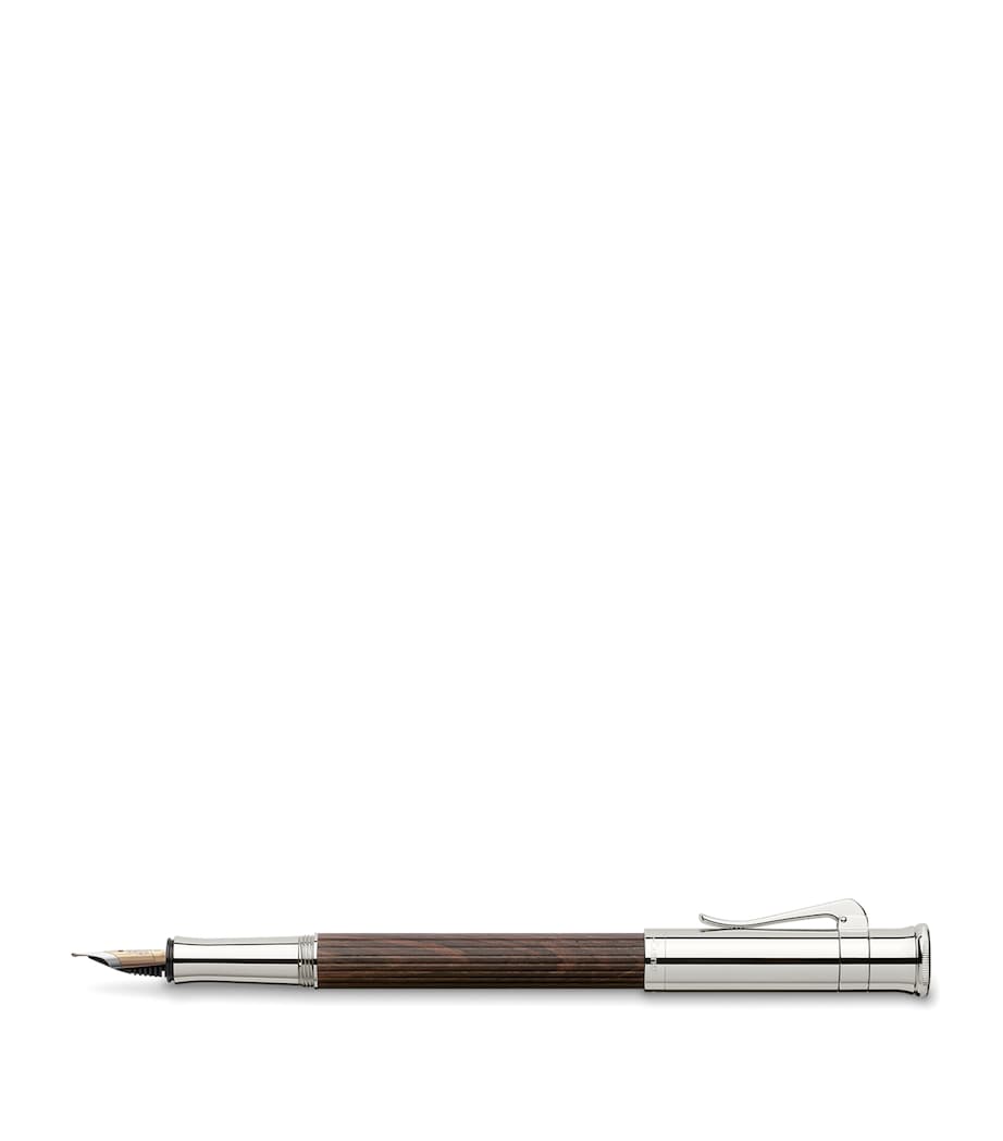 Graf von Faber-Castell fountain pen wood and platinum-plated, UK version