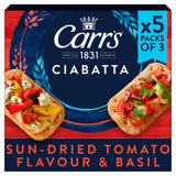 Carr's Ciabatta Sun Dried Tomato & Basil Crackers Multipack 5x28g Crispbreads & flatbreads Sainsburys   