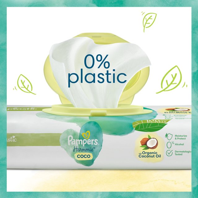 Pampers Harmonie Coco Plastic Free Wipes 3 Pack   132 per pack GOODS M&S   