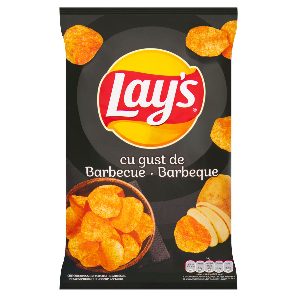 Lay's barbecue potato chips 125g, imported from the UK