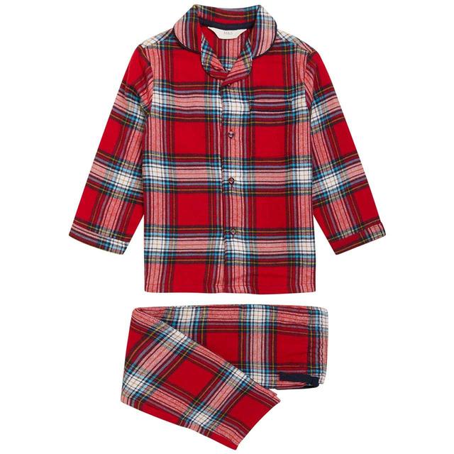 M&S Checked Woven Reveres 5-6 Y Red Mix