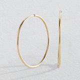 Revere 9ct yellow gold hoop earrings 25mm, UK version