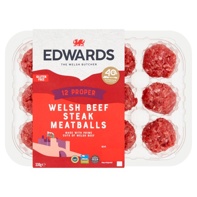 Edwards Welsh Beef Steak Meatballs   330g GOODS M&S   