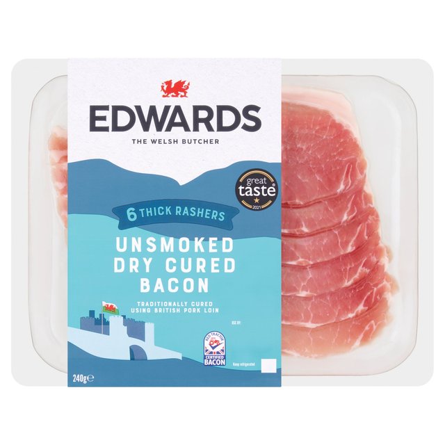 Edwards Thick Unsmoked Dry Cured Bacon   240g GOODS M&S   