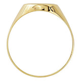 Revere 9ct gold plain signet ring size S (British brand)