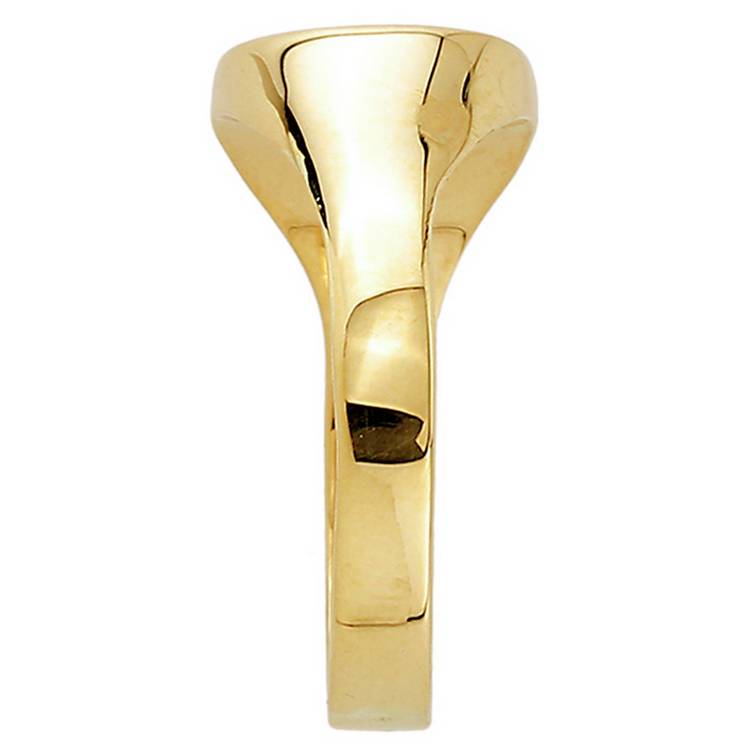 Revere 9ct gold plain signet ring size S (British brand)
