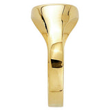 Revere 9ct gold plain signet ring size S (British brand)