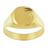 Revere 9ct gold plain signet ring size S (British brand)
