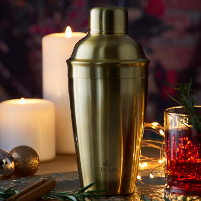 Viners Barware Gold Cocktail Shaker 500ml GOODS M&S   