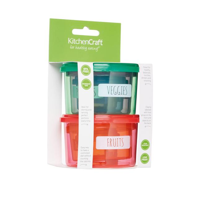 KitchenCraft Stacking Portion Control Storage Pots GOODS M&S   