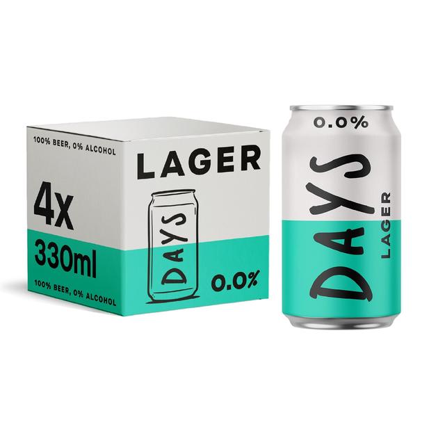 Days 0.0% Alcohol Free Lager Cans   4 x 330ml GOODS M&S   