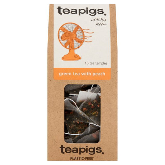 teapigs green tea with peach   15 per pack