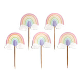 Pastel Rainbow Cupcake Toppers   12 per pack GOODS M&S   