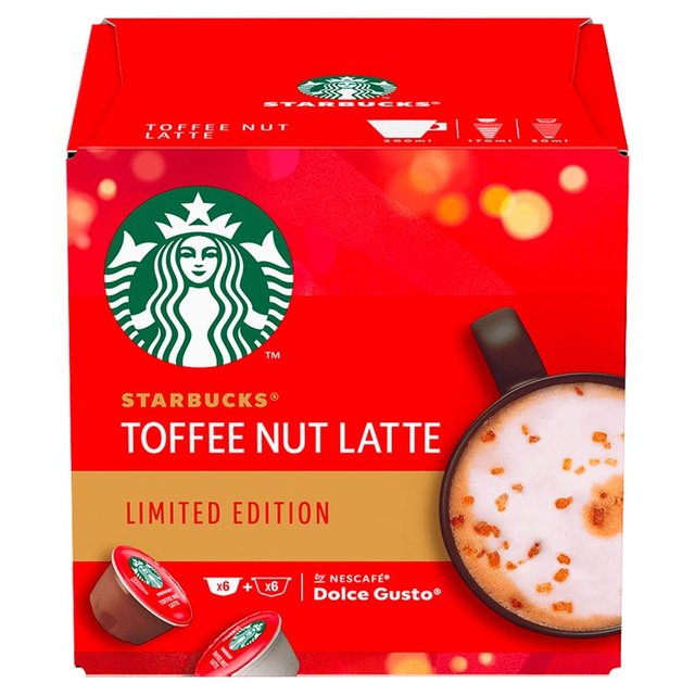 Starbucks Toffee Nut Latte by Nescafe Dolce Gusto Coffee Pods   12 per pack