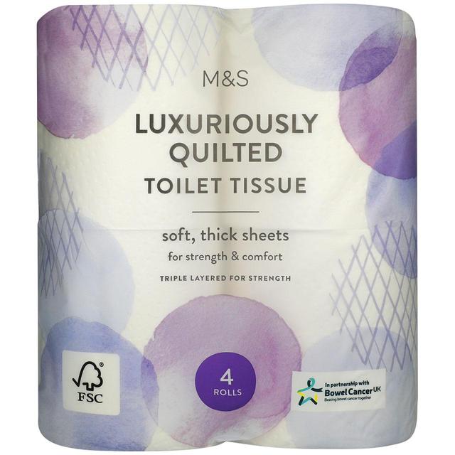 M&S Quilted Toilet Tissue   4 per pack