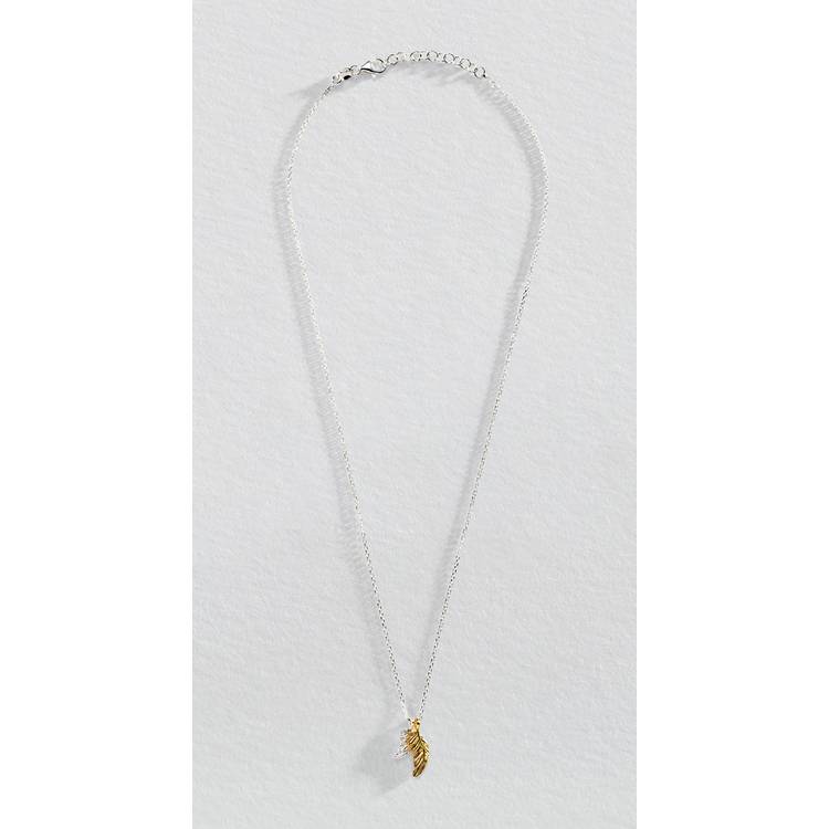 Revere sterling silver two tone feather necklace - British product