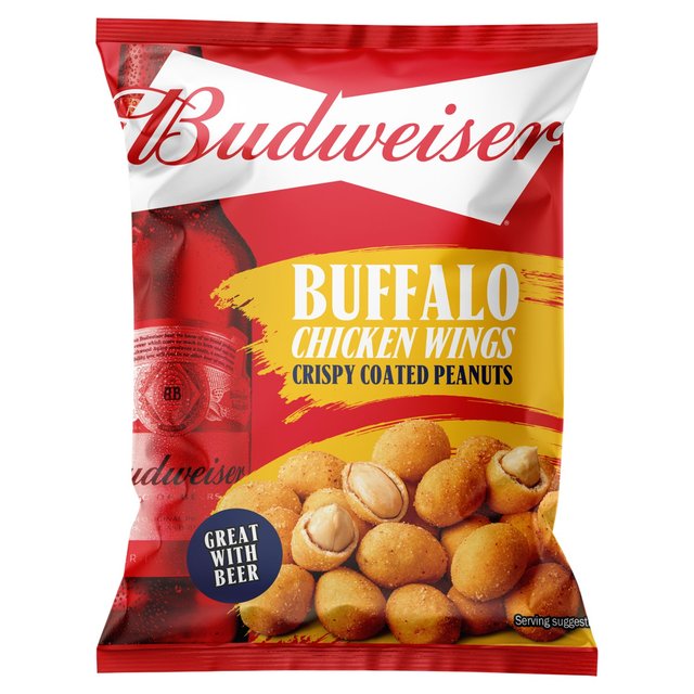 Budweiser Buffalo Chicken Wings Crispy Coated Peanuts   150g GOODS M&S   