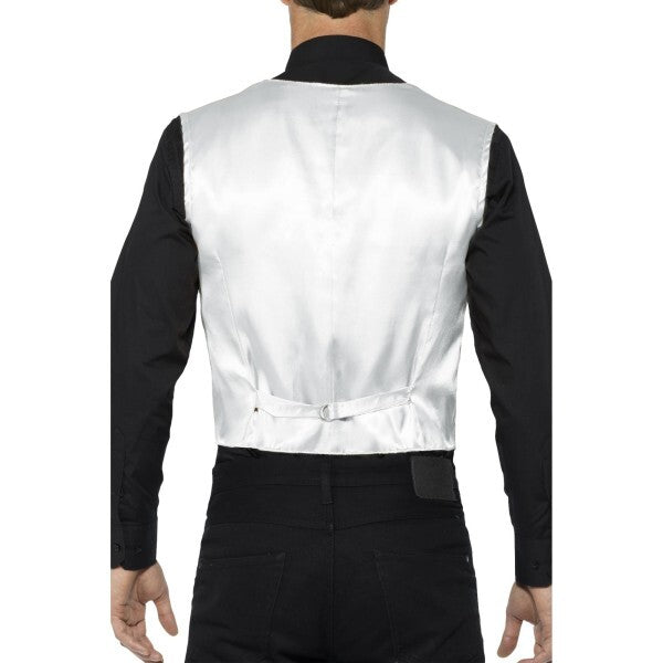 Smiffys sequin waistcoat silver costume accessory - British product