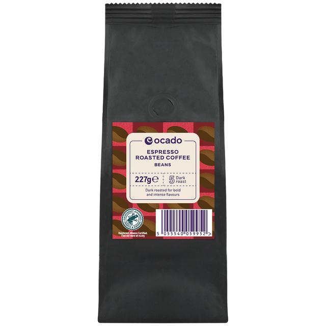 Ocado Espresso Roasted Coffee Beans   227g